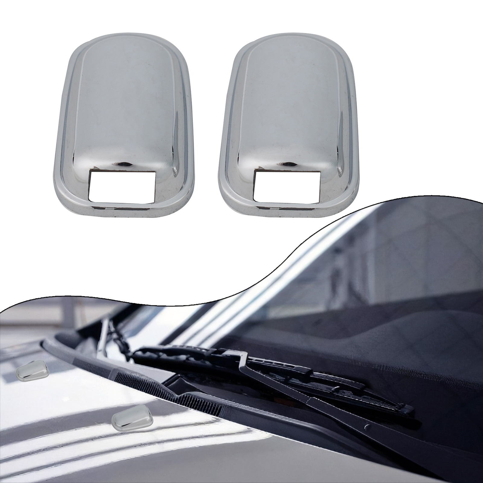 2 piezas de tapas cromadas par - Car Wiper reseña y precio